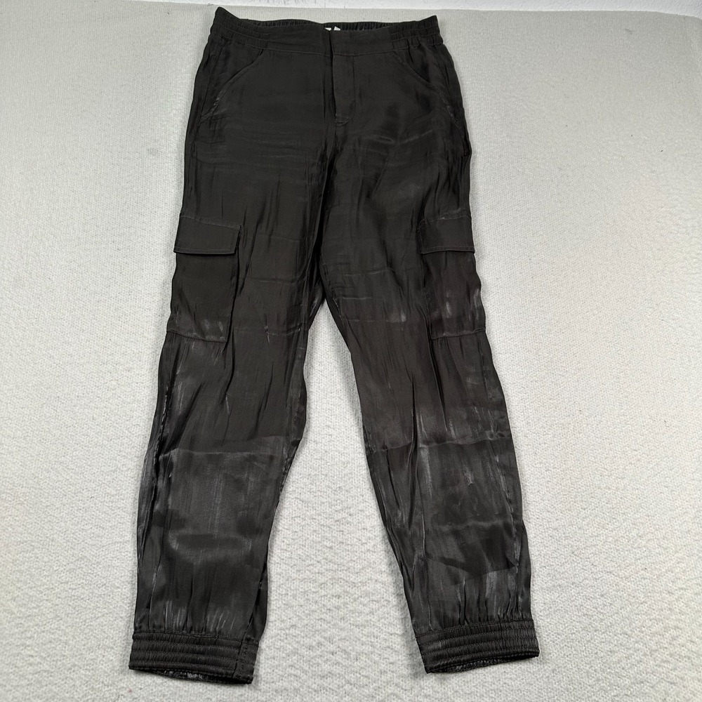 Anthropologie Pants Womens Small Cargo Joggers Utility Shimmer Army Green